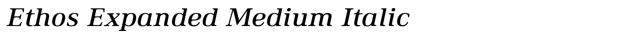 Ethos Expanded Medium Italic image